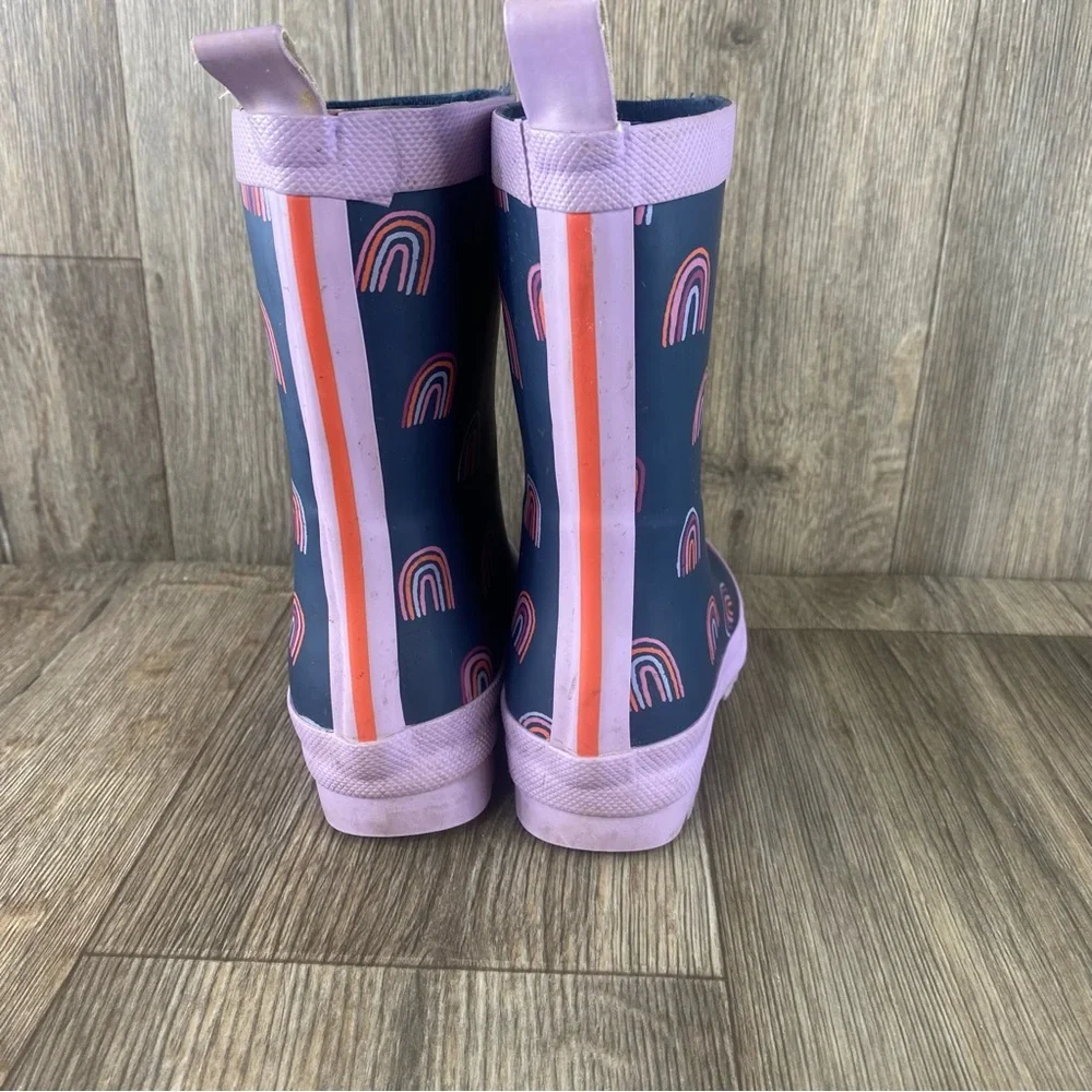 Hatley Purple rainbow Rain Boots size 8T